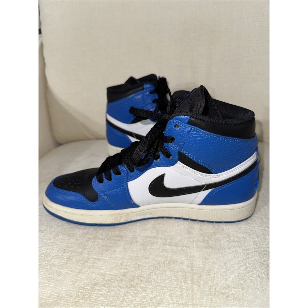 Nike Air Jordan 1 Mid Men Sz 9 332550-400 Soar Blue Black White Shoes No Soles - Picture 3 of 12